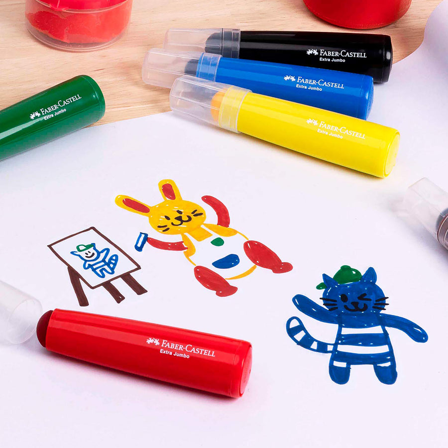 Little Creatives Jumbo Ultra Washable Markers (Set of 6)