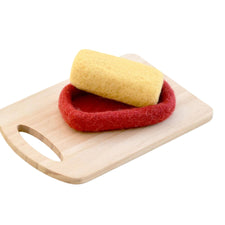 Felt Butter on Dish (2 pcs) | Play Food