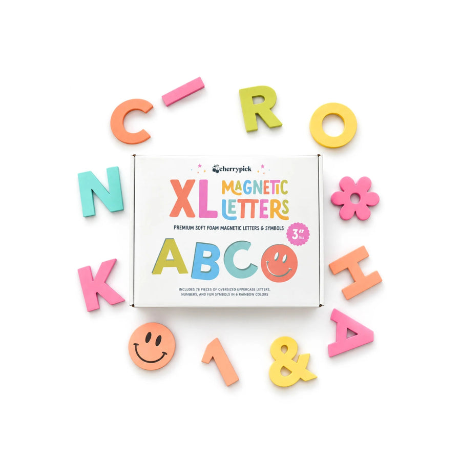 XL Oversized Soft Foam Magnetic Letters & Symbols (75pc Set)