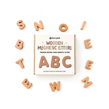 Wooden Magnetic Letters Set (60pc Set)