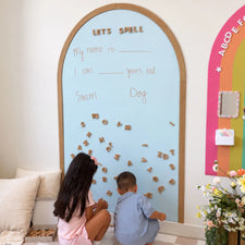 Wooden Magnetic Letters Set (60pc Set)