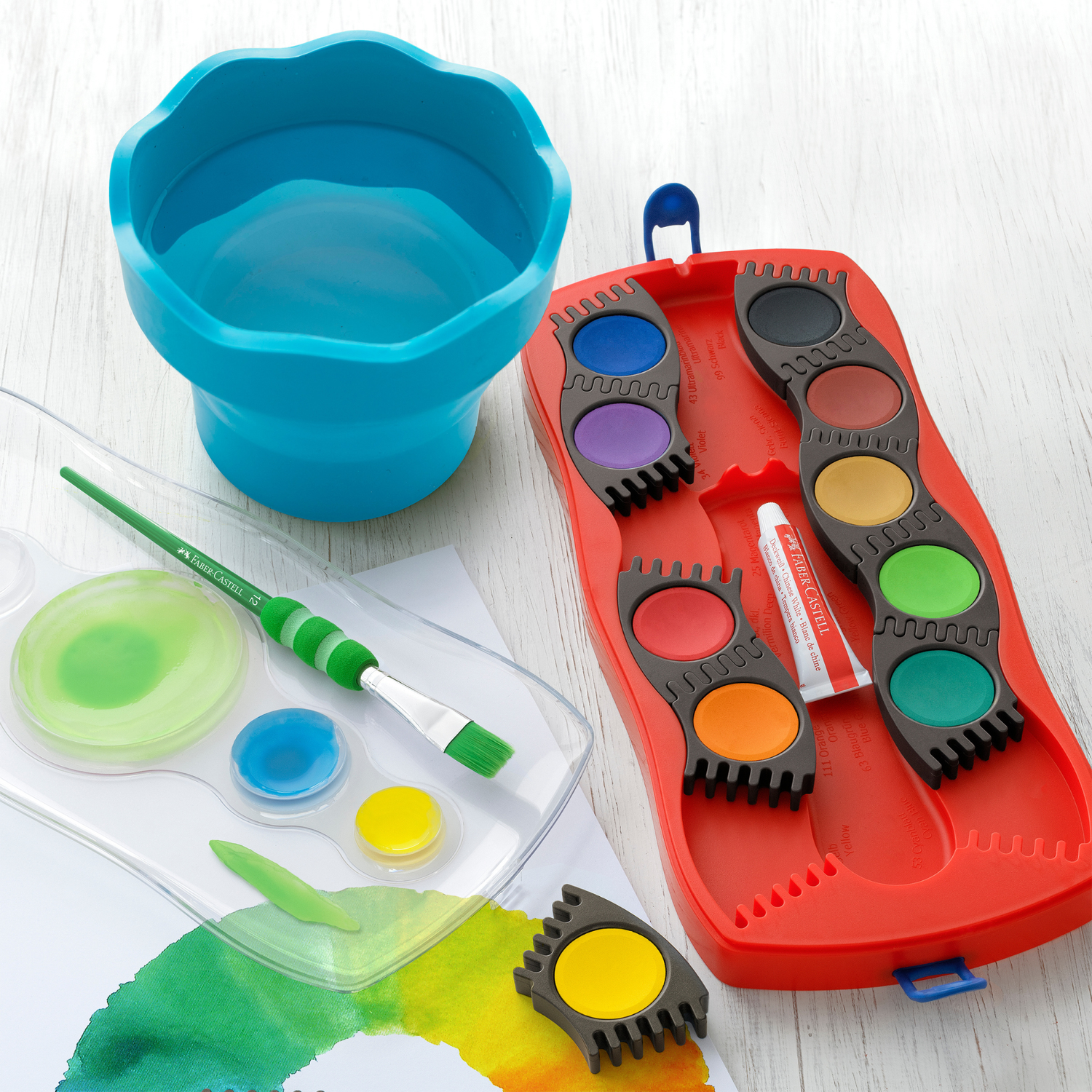 Clic & Go Collapsable Water Cup For Painting (Turquoise)