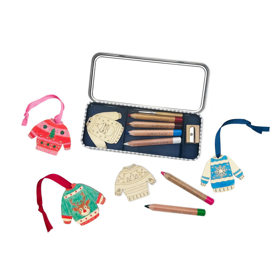 Christmas Sweater Decoration Wooden Craft Kit