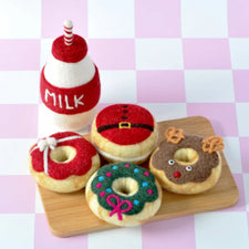 Felt Donuts and Milk Christmas Play Food Set