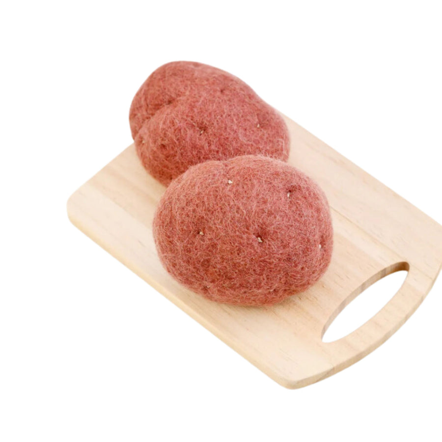 Felt Red Potatoes | Play Food (2 pcs)