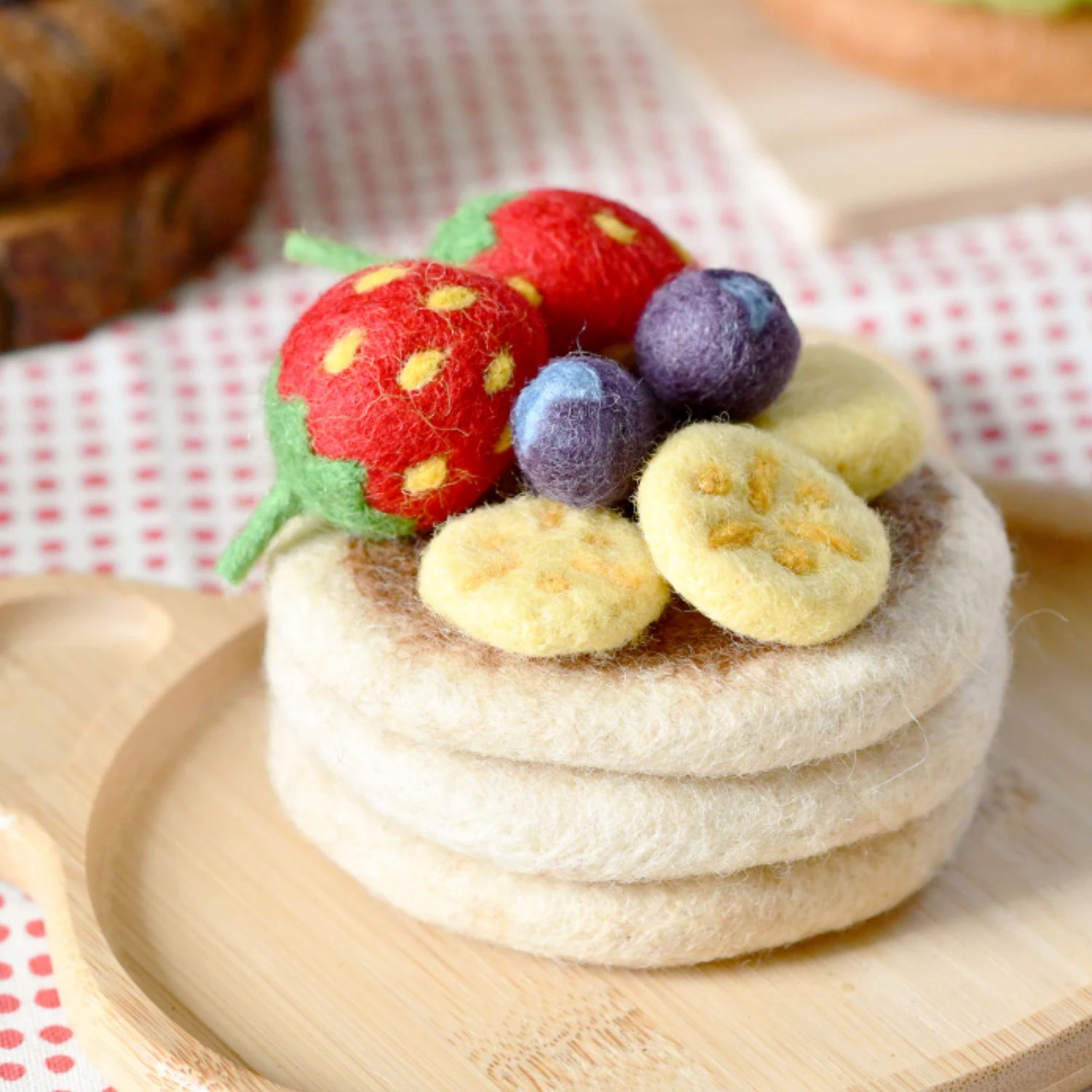 Handmade Felt Pancake Stack Play Food Set | Tara Treasures – The ...