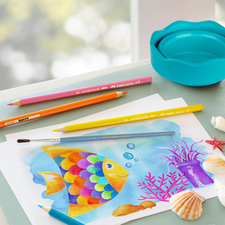 Clic & Go Collapsable Water Cup For Painting (Turquoise)