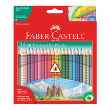 Grip Ecopencils - Colour Pencils with Raised Grip For Kids (Set of 24)