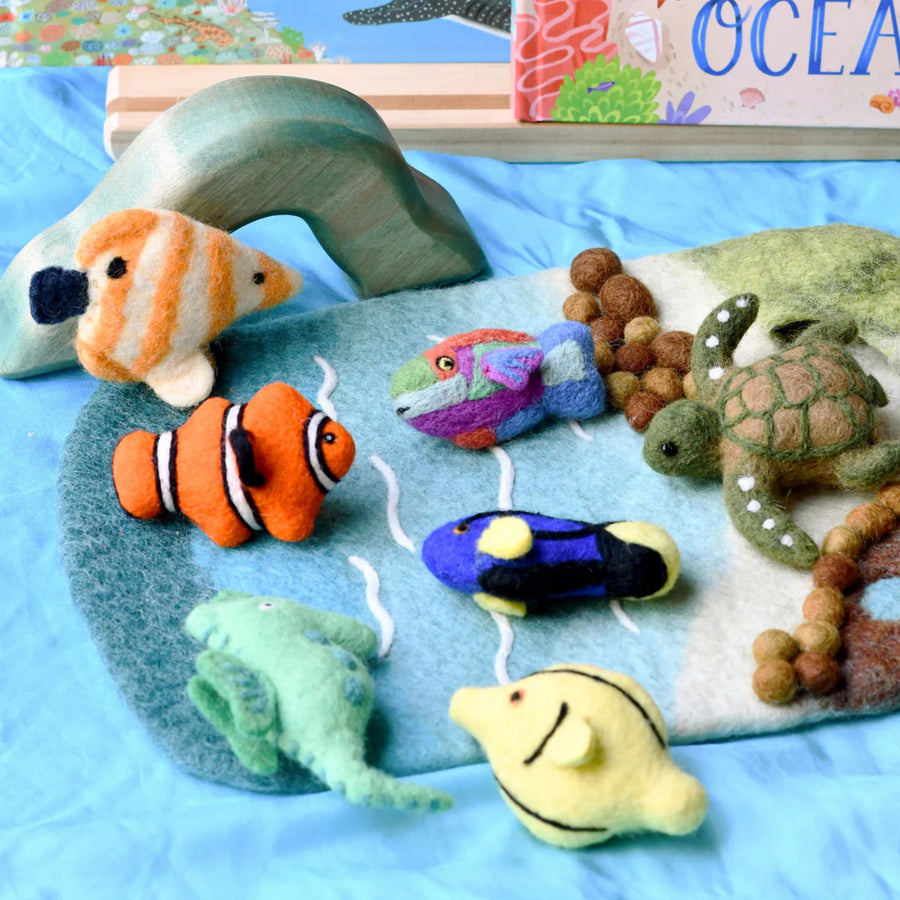 Felt Coral Reef Fish Toys (Set of 7)
