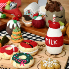 Felt Santa's Red Belly Donut | Christmas Play Food