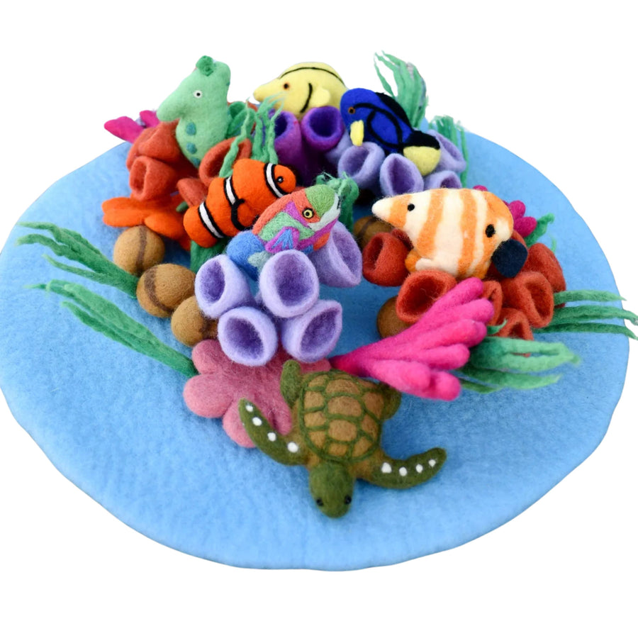 Felt Coral Reef Playmat Playscape (Fish Sold Separately)