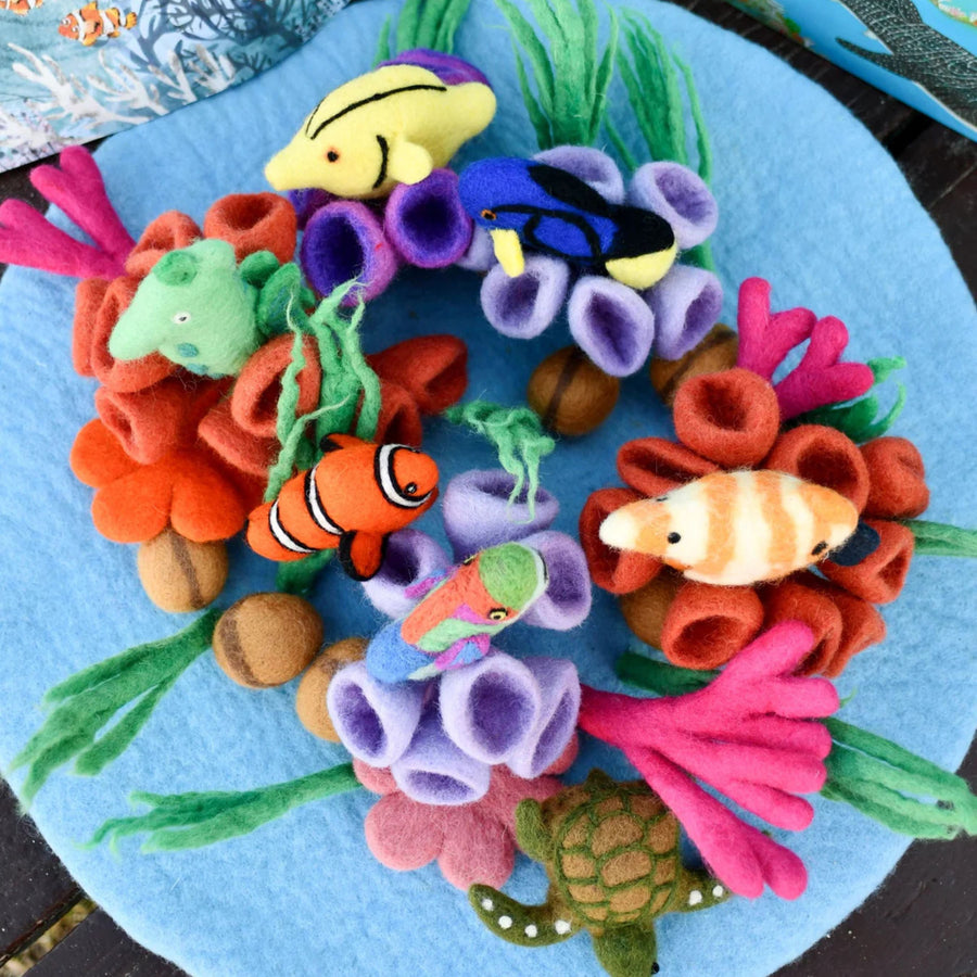 Felt Coral Reef Playmat Playscape (Fish Sold Separately)
