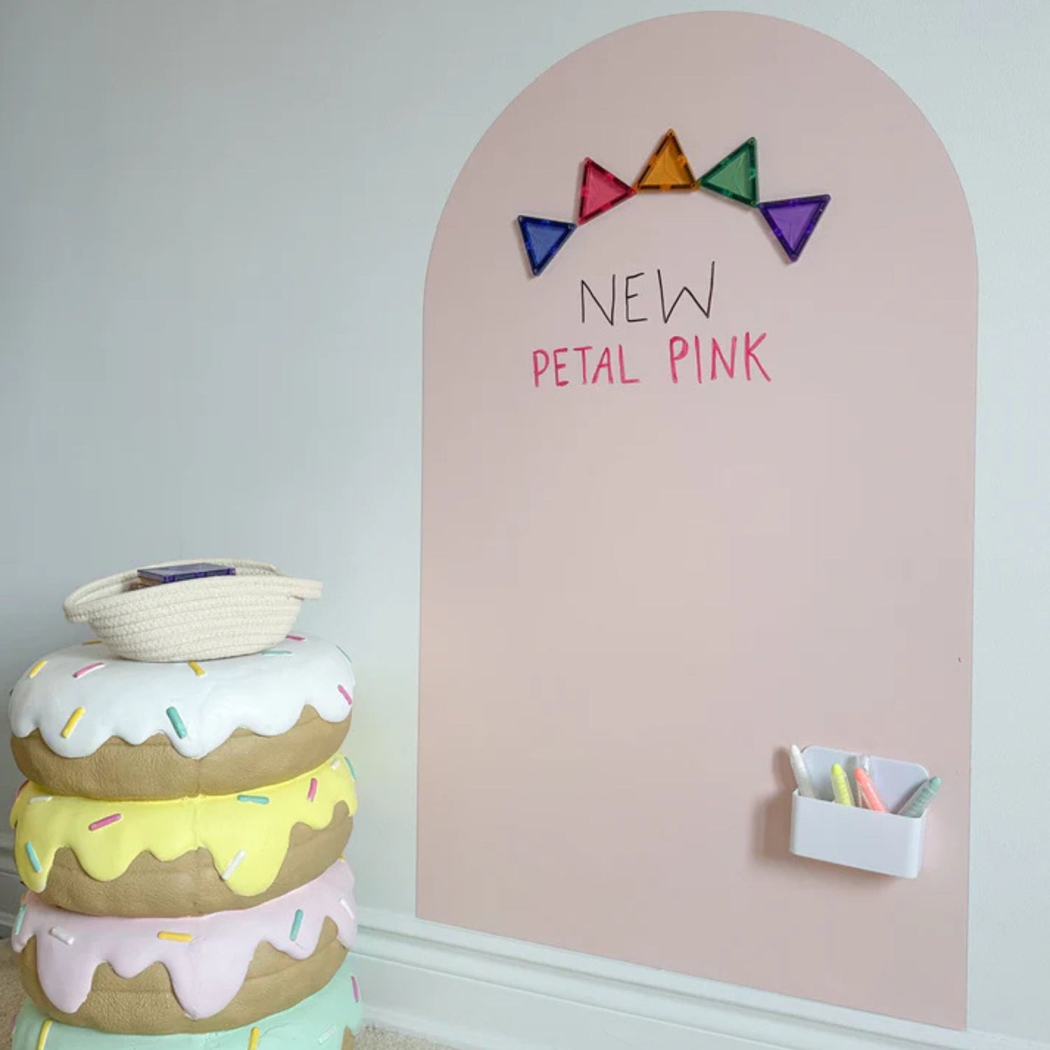 Magic Playwall - Arch Magnetic Wall Decal (Petal PInk)