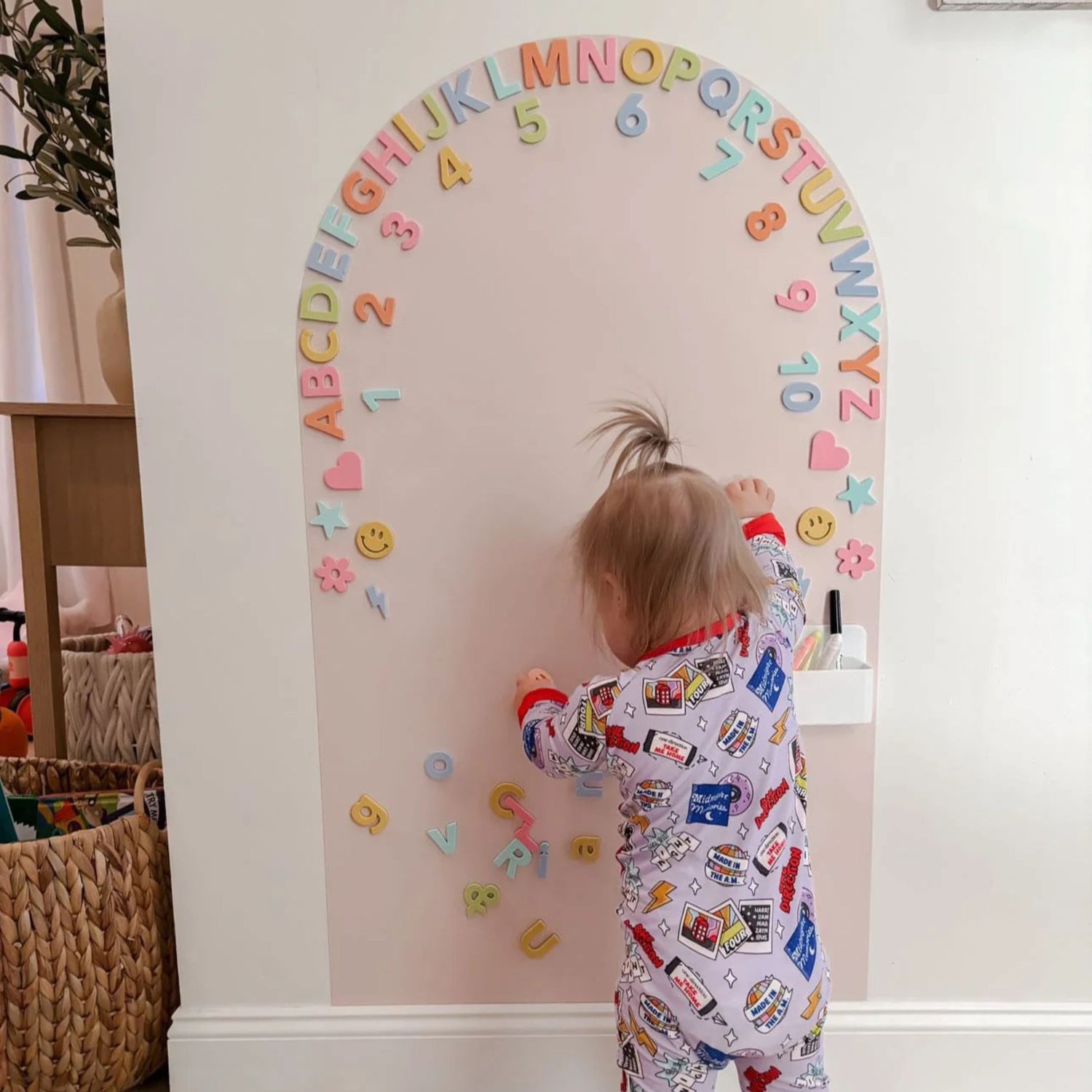 Magic Playwall - Arch Magnetic Wall Decal (Petal PInk)