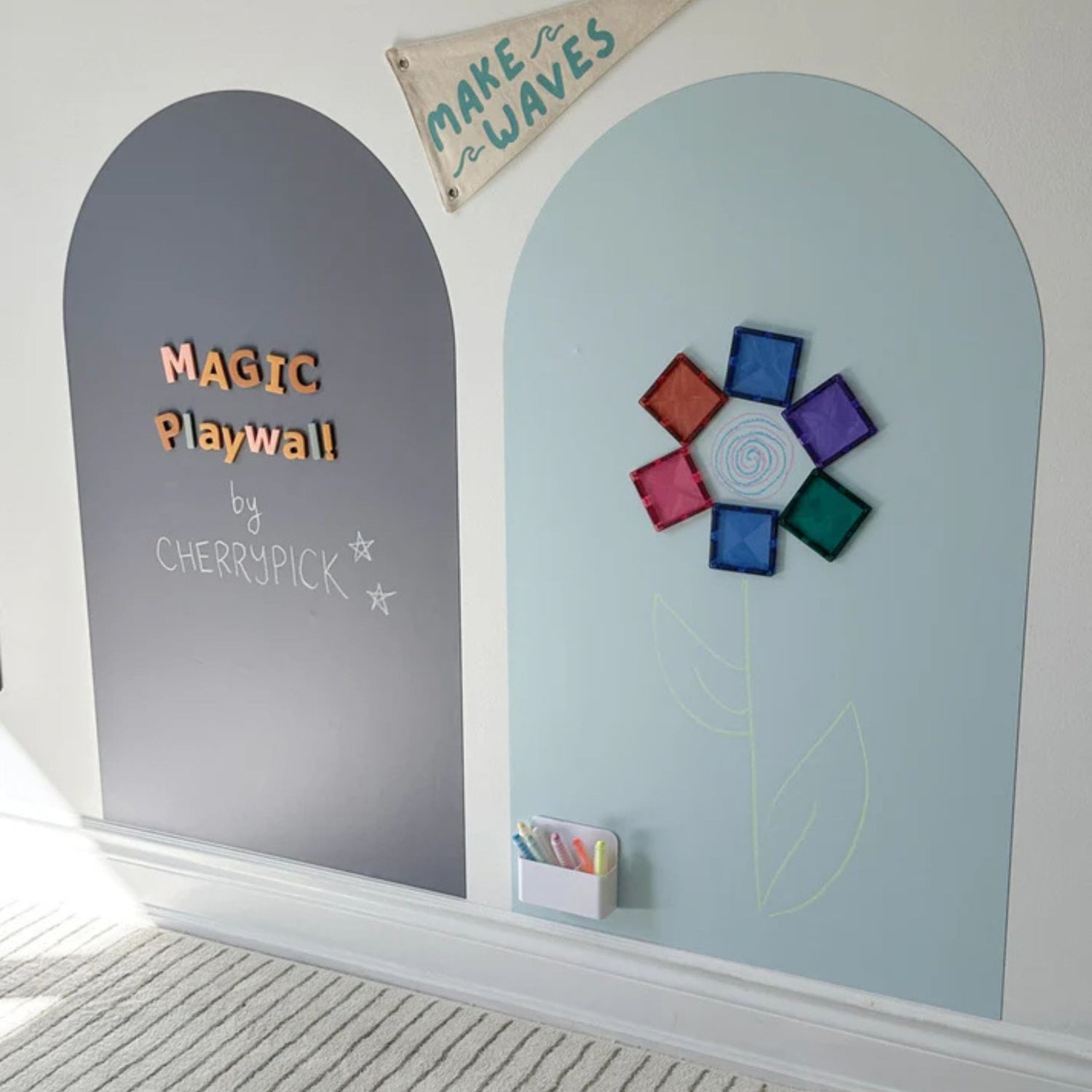 Magic Playwall - Arch Magnetic Wall Decal (Sky Blue)