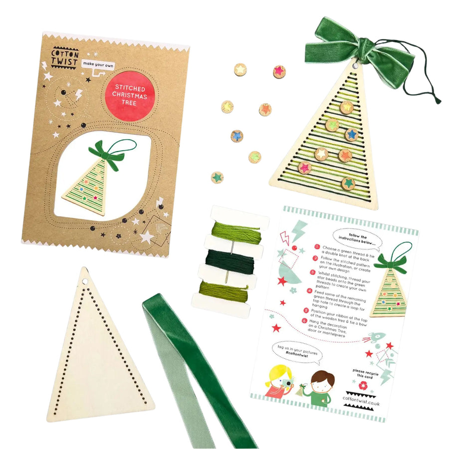 Make Your Own Stitched Decoration Craft Kit (Christmas Tree)