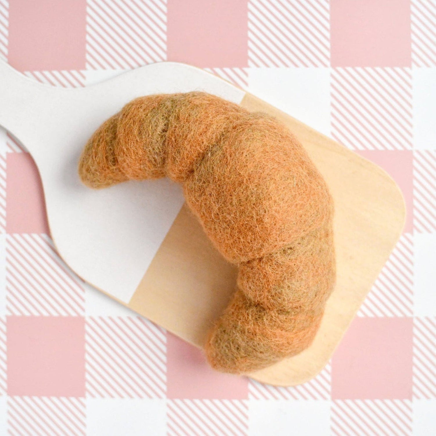 Felt Plain Croissant | Play Food