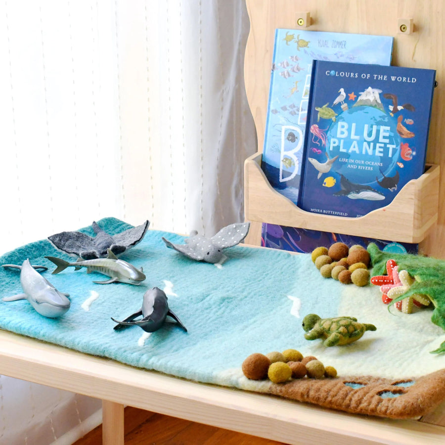 Felt Sea and Rockpool Playmat Playscape (Large)