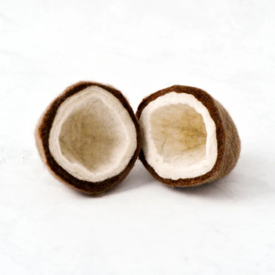 Felt Coconut | Play Food (2pcs)