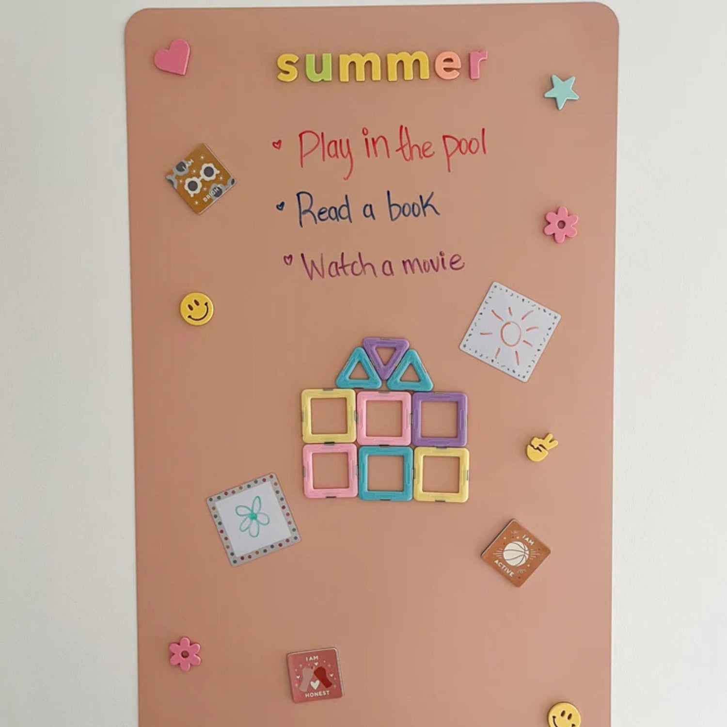 Rectangular Magic Playwall - Magnetic Wall Decal (Blush)