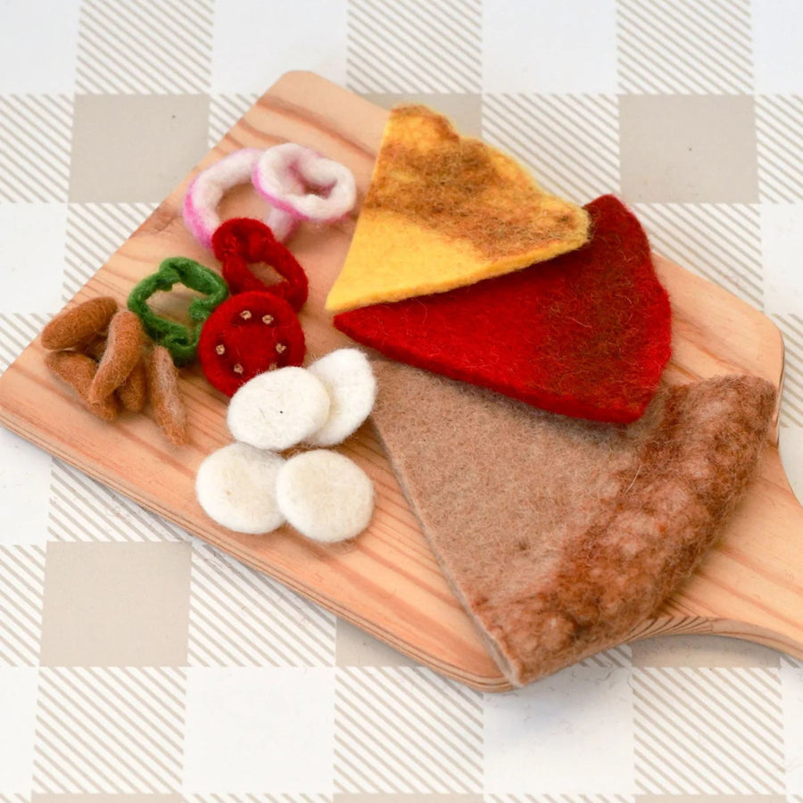 Felt BBQ Chicken Pizza Slice | Play Food