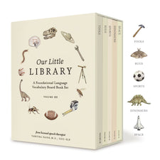 Our Little Library Vol. 3: Dinosaurs, Space, Tools, Bugs, and Sports Board Book Set for Boys & Girls