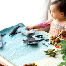 Felt Sea and Rockpool Playmat Playscape (Large)
