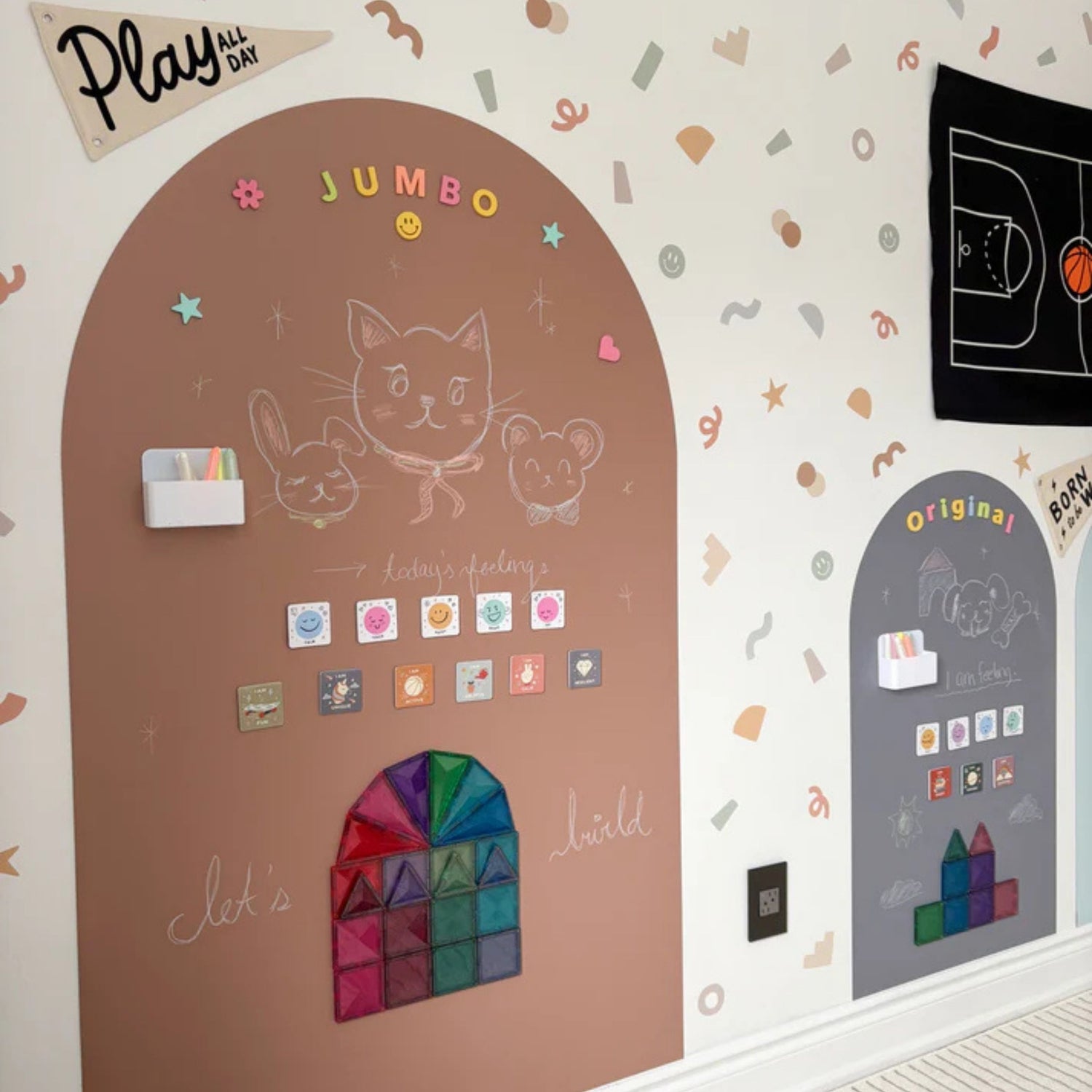JUMBO Magic Playwall - Arch Magnetic Wall Decal (Caramel)