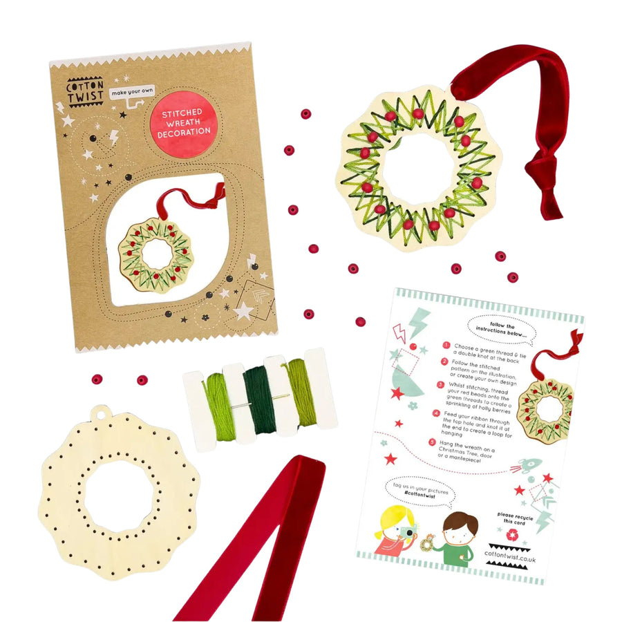 Make Your Own Stitched Decoration Craft Kit (Wreath)