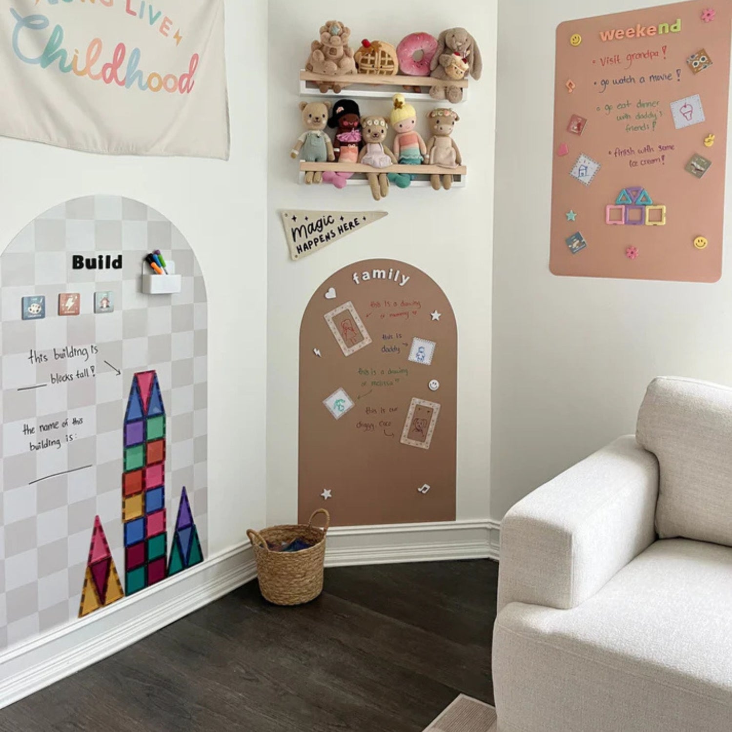 Rectangular Magic Playwall - Magnetic Wall Decal (Caramel)