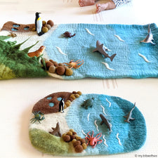 Felt Sea and Rockpool Playmat Playscape (Large)