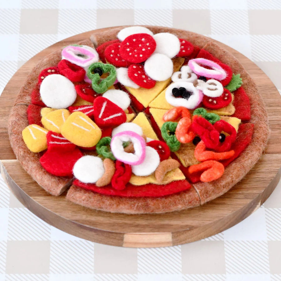 Felt Mushroom Pizza Slice | Play Food