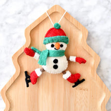 Felt Christmas Snowman Ornament