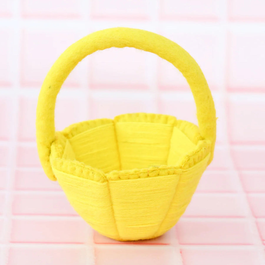 Petite Felt Easter Basket (Yellow)