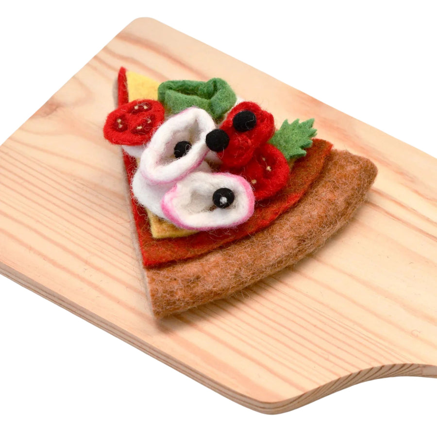 PRE-ORDER Felt Mediterranean Pizza Slice | Play Food