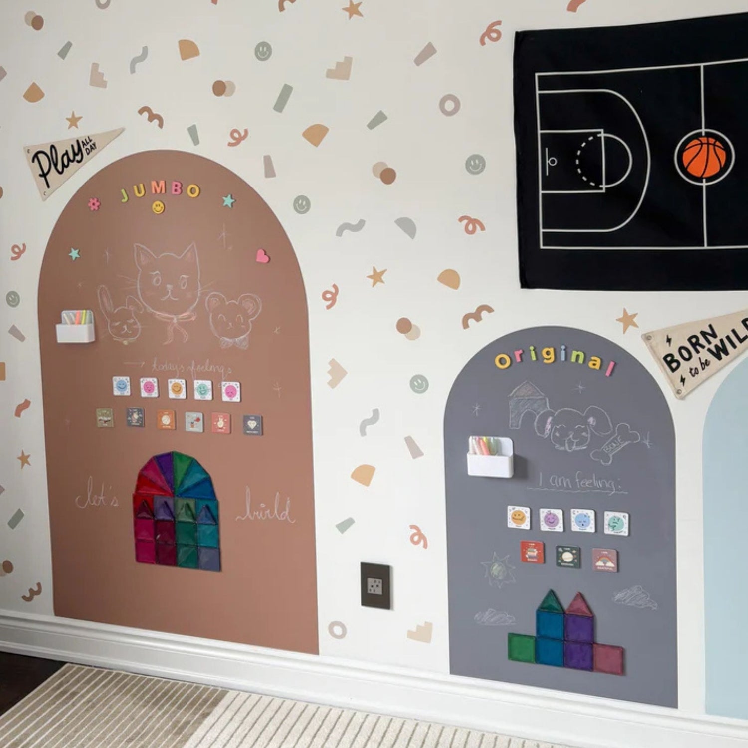 JUMBO Magic Playwall - Arch Magnetic Wall Decal (Caramel)