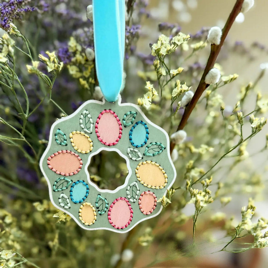 Make Your Own Stitched Decoration Craft Kit (Spring Wreath)
