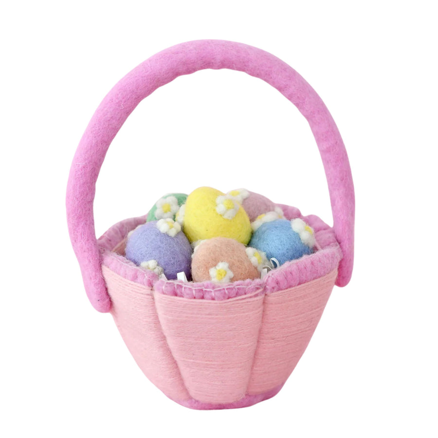 Petite Felt Easter Basket (Pink)