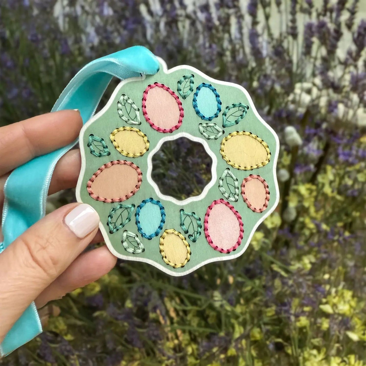 Make Your Own Stitched Decoration Craft Kit (Spring Wreath)
