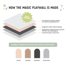 JUMBO Magic Playwall - Arch Magnetic Wall Decal (Blush)