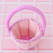 Petite Felt Easter Basket (Pink)