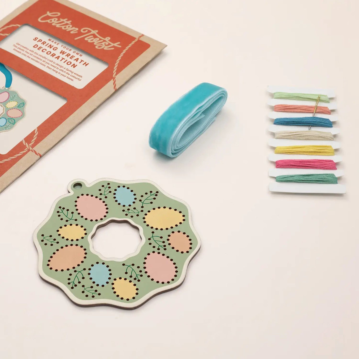 Make Your Own Stitched Decoration Craft Kit (Spring Wreath)