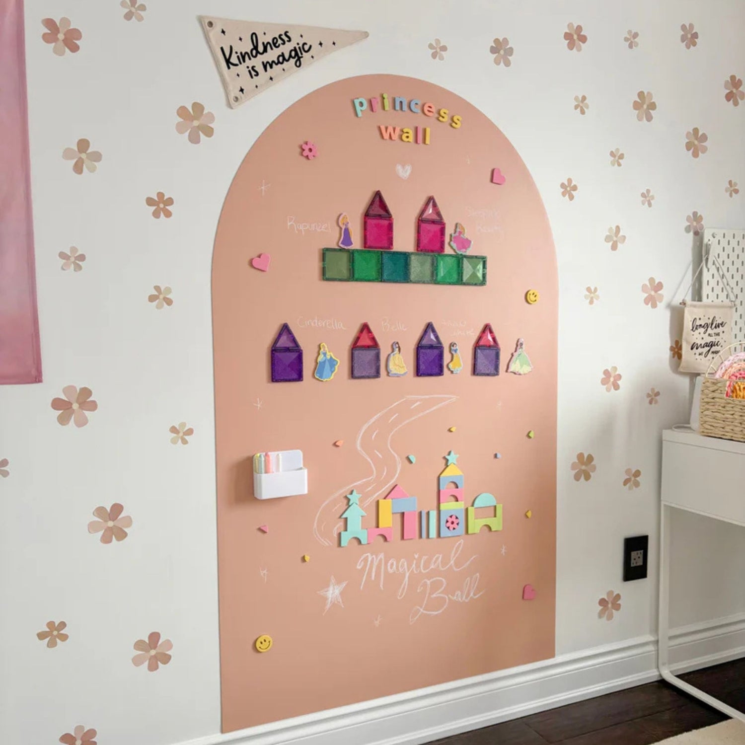 JUMBO Magic Playwall - Arch Magnetic Wall Decal (Blush)