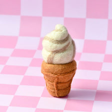 Felt Vanilla Soft Serve Ice Cream | Play Food (2pcs)