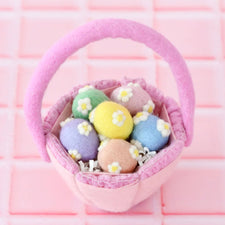 Petite Felt Easter Basket (Pink)