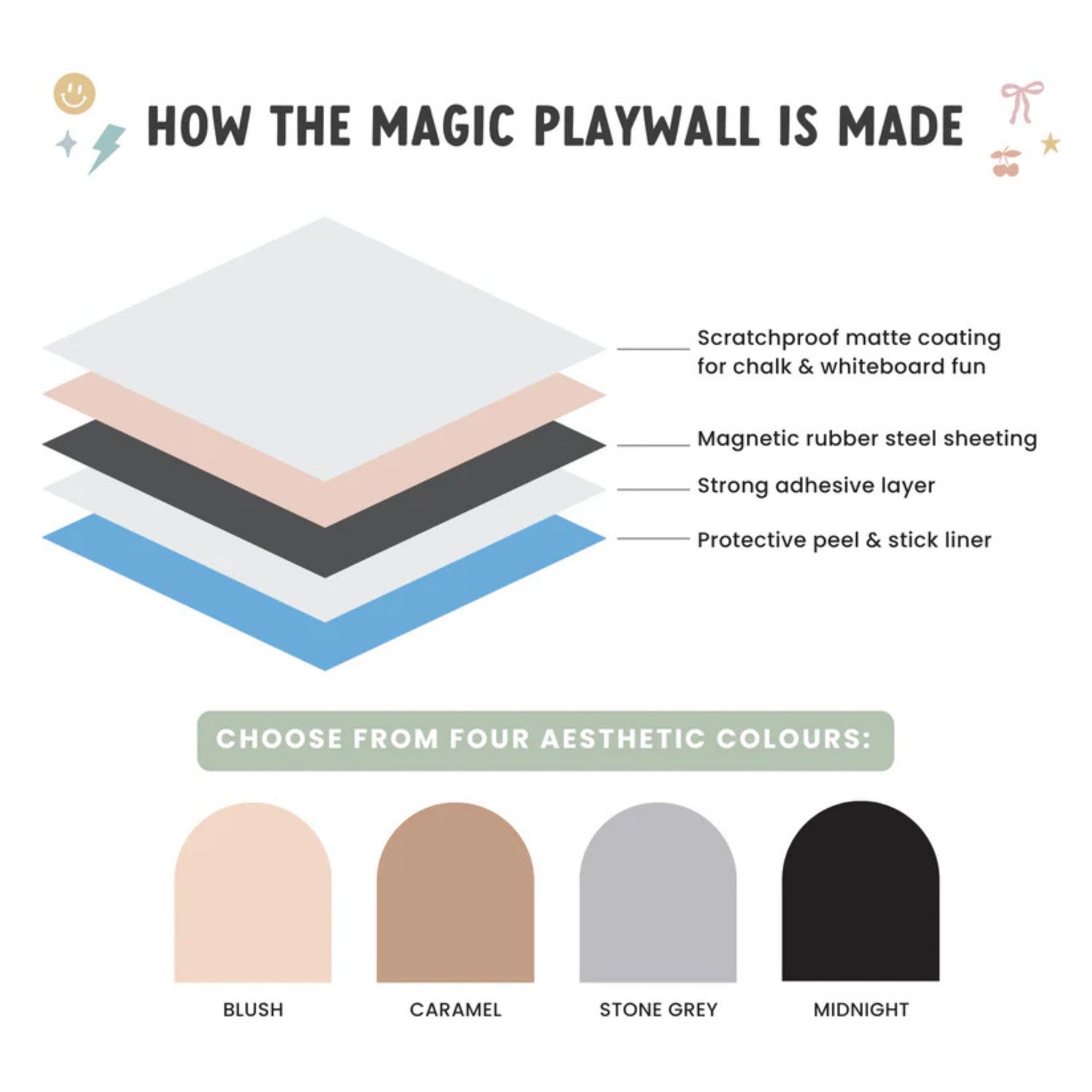 MINI Magic Playwall - Arch Magnetic Wall Decal (Caramel)