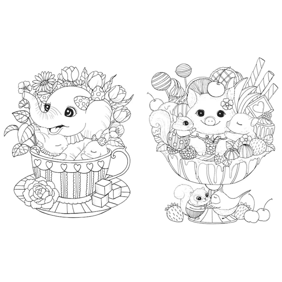 A Million Hugs & Kisses | Colouring Book