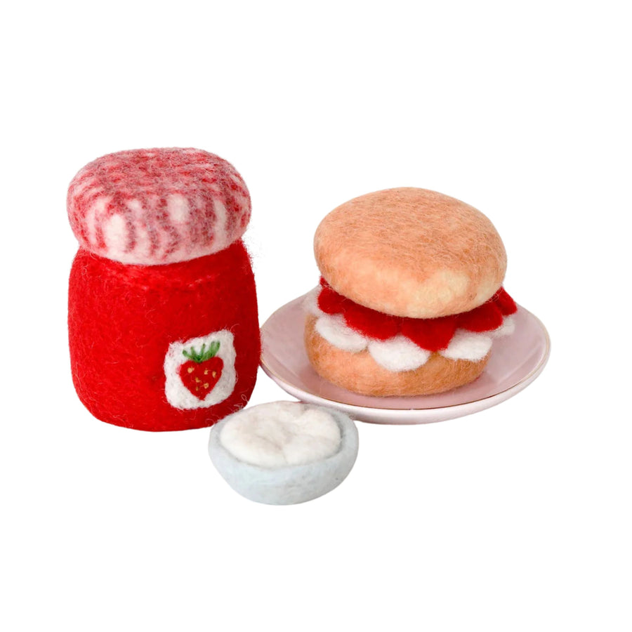 Felt Strawberry Jam and Scones Set | Play Food