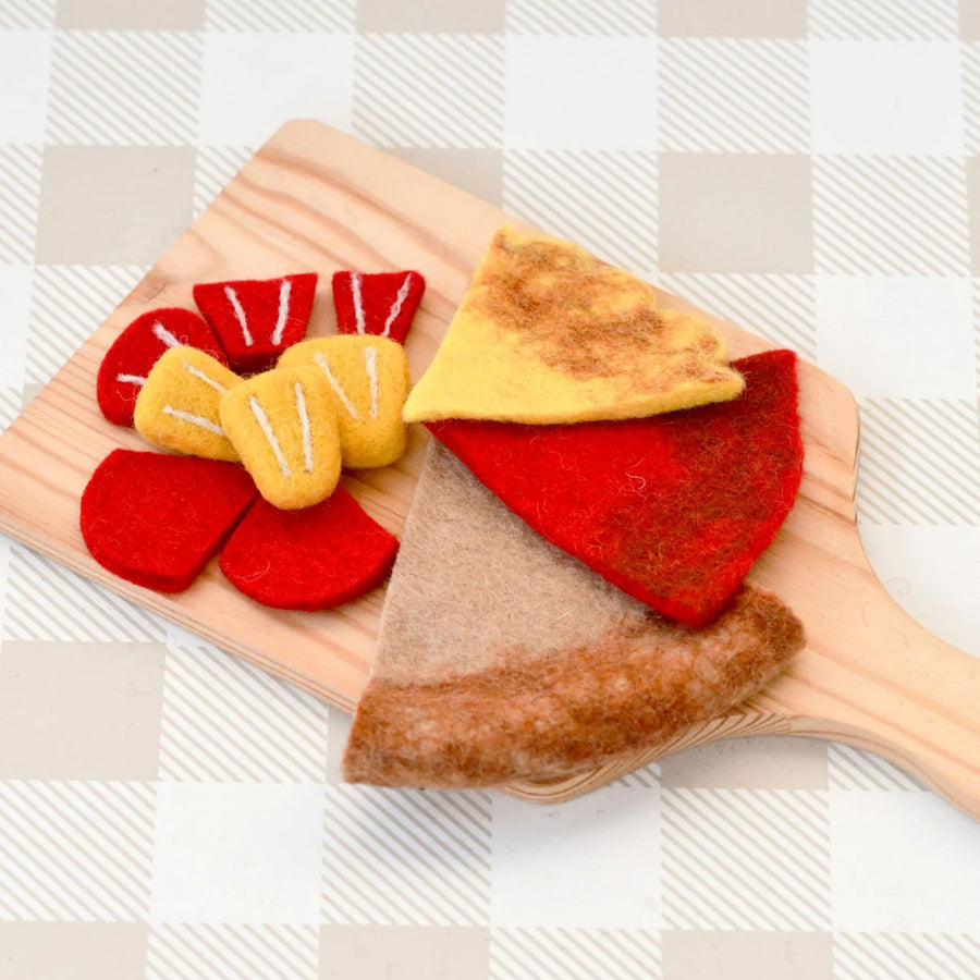 Felt Hawaiian Pizza Slice | Play Food