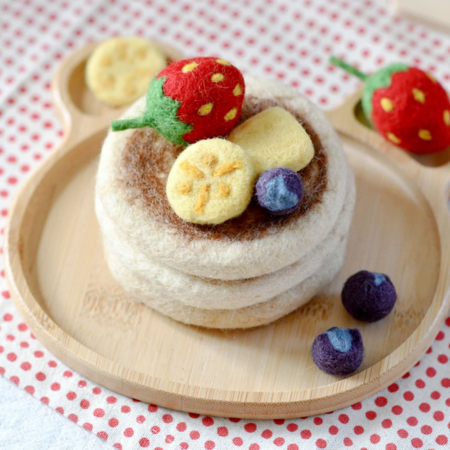 Handmade Felt Pancake Stack Play Food Set | Tara Treasures – The ...